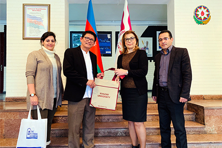 Dean Faculty of Science & Technology UAI visited Khazar University, Azerbaijan