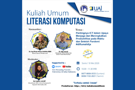 Peranan ICT dalam Covid-19 di Kuliah Umum Literasi Komputasi