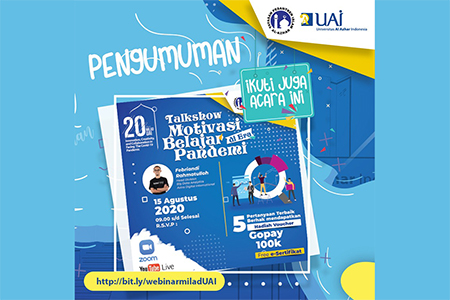 UAI Gelar Webinar Motivasi Untuk Memperingati Milad UAI ke-20