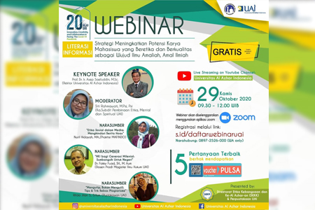 Webinar Strategi Meningkatkan Karya Mahasiswa Yang Beretika dan Berkualitas Sebagai Wujud Ilmu Alamiah, Amal Ilmiah