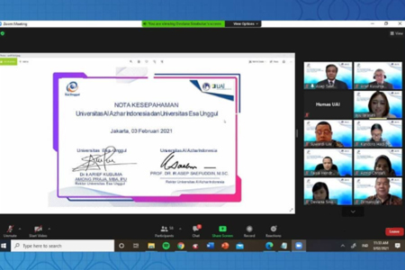 Sah! Universitas Esa Unggul resmi jajaki kerjasama dengan Universitas Al Azhar Indonesia di bidang pendidikan