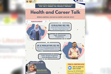 Prodi Gizi UAI Sukses Mengupas Webinar Health & Career Talk dalam Rangka Memperingati Hari Gizi Nasional Ke-61