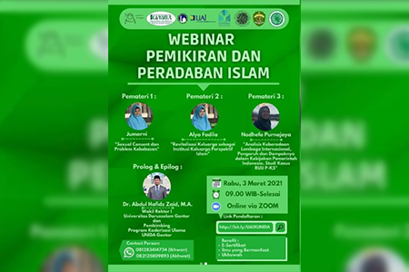 WEBINAR PEMIKIRAN DAN PERADABAN ISLAM SUKSES DIGELAR