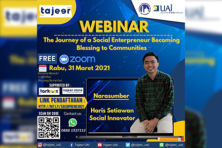 Pembahasan Sociopreneur Secara Persuasif Lewat Webinar Tajeer