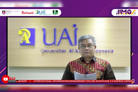 “IIMOS 2021 is very useful, as the showcase inspire creativity and innovative ideas to Students from various background” Conveyed Rector of UAI in IIMOS 2021 Closing Event