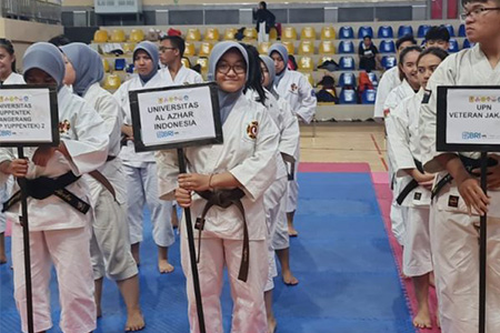 AL AZHAR MENGIRIMKAN KONTINGEN PERTAMANYA DI KEJUARAAN NASIONAL MAHASISWA – BELADIRI SHORINJI KEMPO